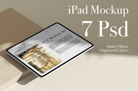 iPad Mockup 7 Psd Files, an iPad Mockup by Mockup Line