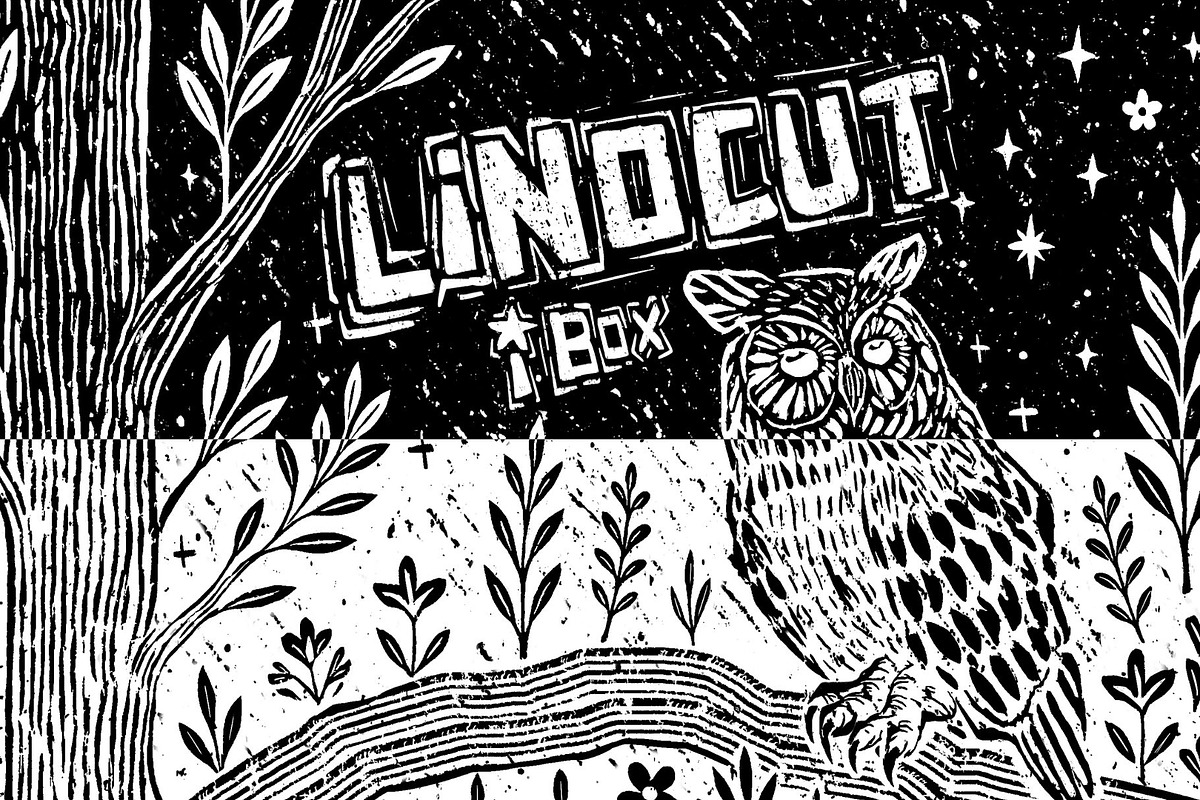 Procreate linocut brushes, a Brush Add-On by ProcreateiBox (Photo 11 of 11)