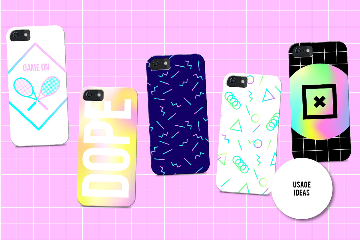 50% OFF! 80's Paradise Package, an Object Graphic by Anchors_and_Curves (Photo 9 of 9)