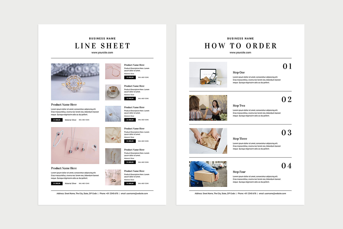 Wholesale Line Sheet Canva Templates, a Flyer Template by Meenom Templates (Photo 8 of 8)