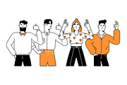 People gesture ok, show thumb up set, a Person Illustration by PaperTrident (Thumbnail 5 of 13)