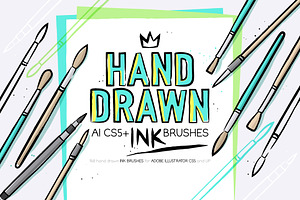 Hand Drawn Ink Brushes, a Brush Add-On by Side Project