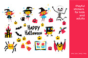 Happy Halloween Stickers Collection, a Seasonal Illustration by VasilkovS (Thumbnail 3 of 9)
