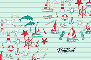 Nautical Elements with Ships, an Illustration by Nataliapiache (Thumbnail 3 of 7)
