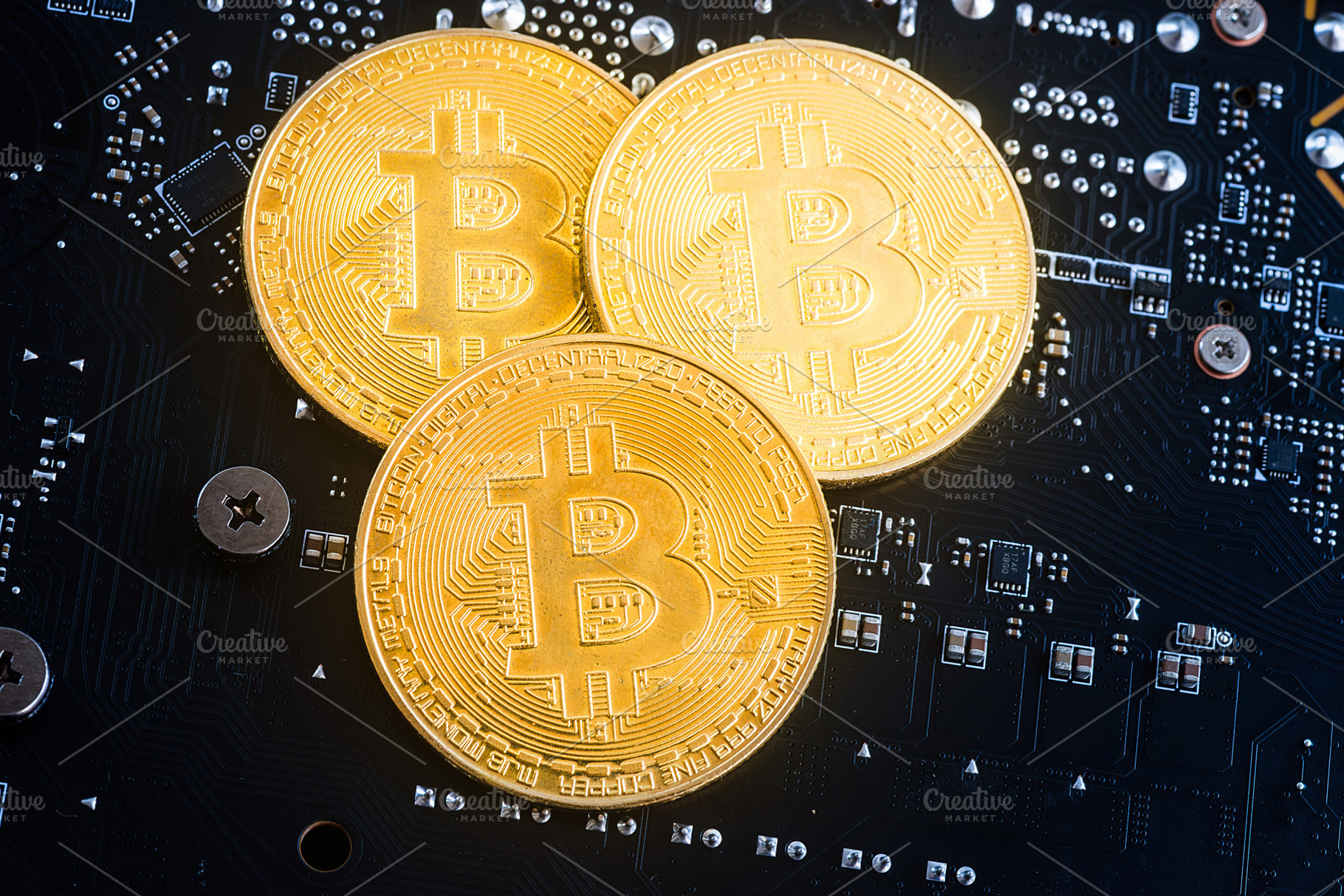 Cryptocurrency Bitcoin On The Mother, a Business Photo by AlexBush