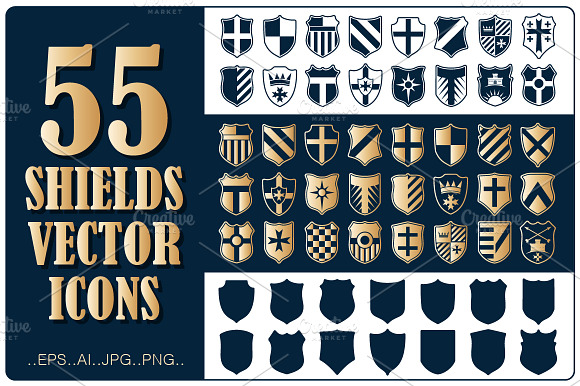 Shields Icons Vector Collection