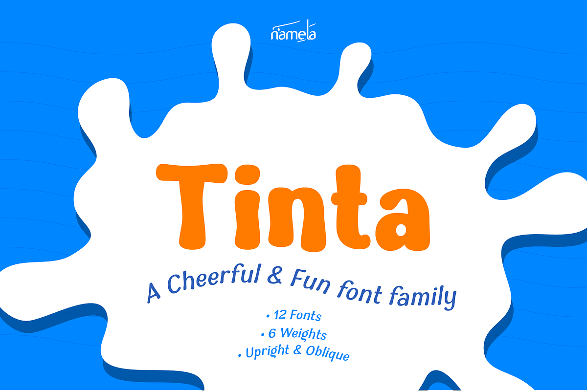 Tinta Font | A Fun and Cheerful Font, a Handwritten Font by Namela Studio (Photo 1 of 6)