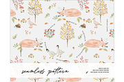 Fairytale Sleeping Fox kids Pattern, a Pattern Graphic by Milatoo (Thumbnail 1 of 4)