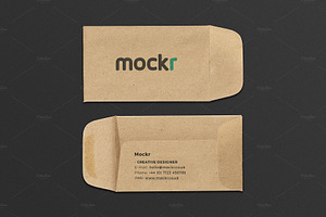 Envelope Business Card Mockup PSD