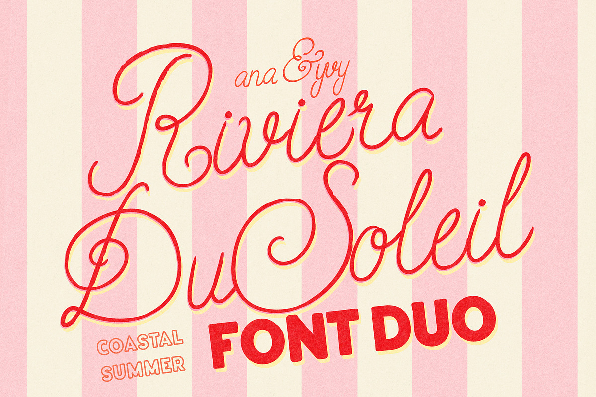Riviera Du Soleil Font Duo, a Script Font by ana & yvy (Photo 1 of 17)
