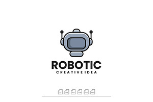 Logo Robotic simple  mascot Style, a Branding & Logo Template by ARIF22GANTENG