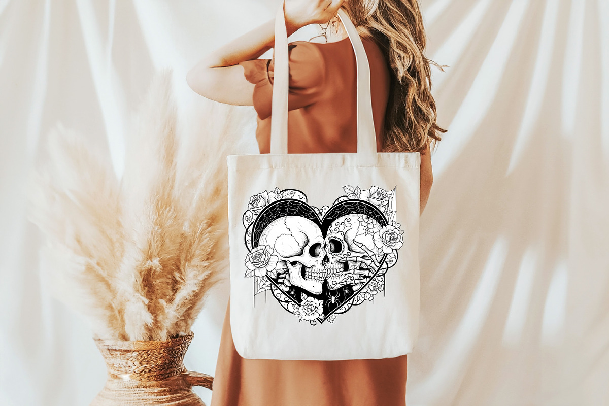 Love Skull Halloween PNG, an Illustration by DreamCafeArt (Photo 6 of 7)