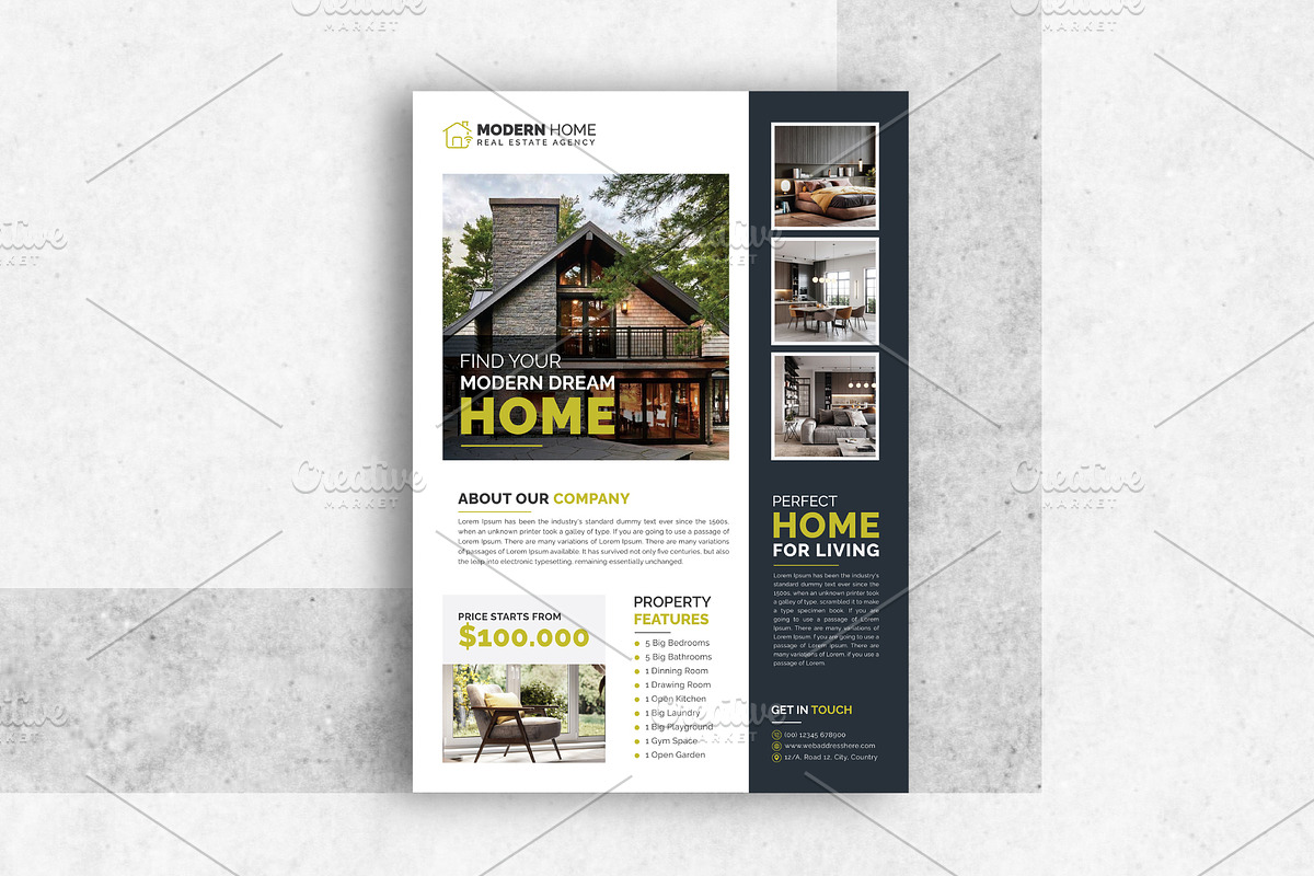 Real Estate Flyer, a Flyer Template by GraphicsBurg (Photo 4 of 5)