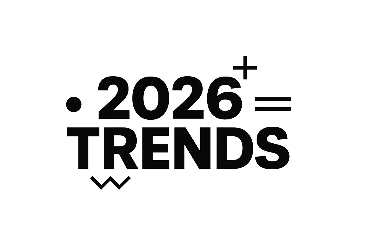 Text 2026 trends in black, isolated, an Illustration by Dvoevnore photos