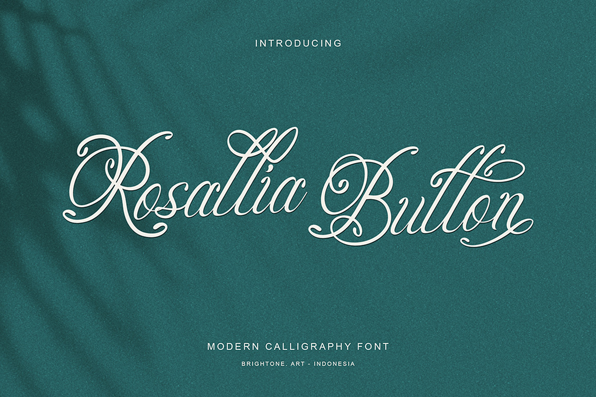 Rosallia Button - Beauty Script Font, a Script Font by Brightone (Photo 1 of 8)