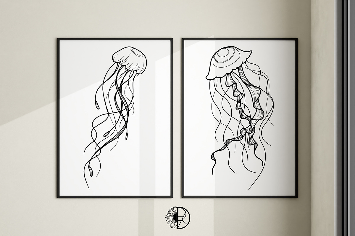 Fishes & Jellyfishes Procreate Stamp, a Brush Add-On by Dervik Art Store (Photo 5 of 7)