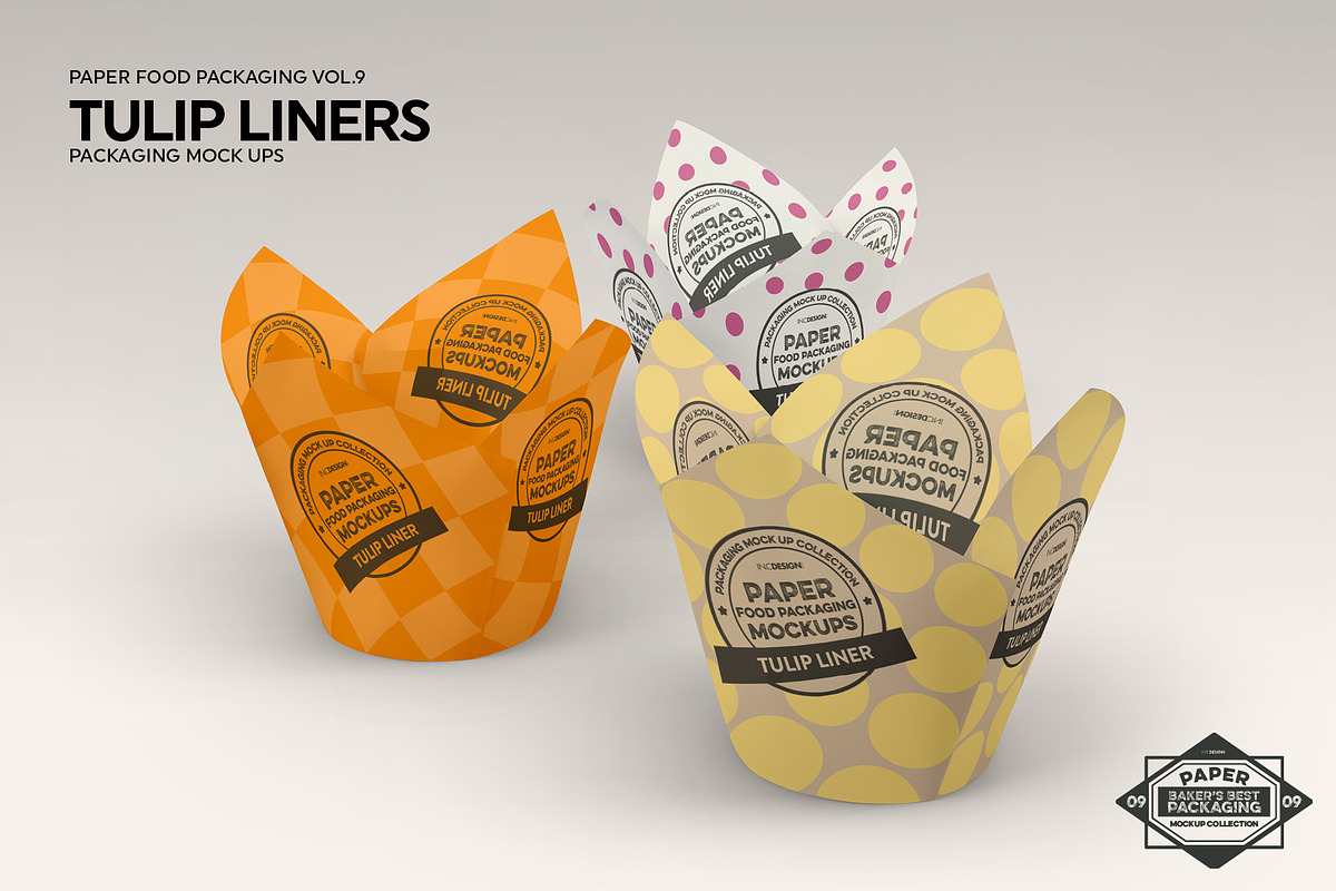 Tulip Cupcake Liners Cups Mockup, a Cups & Container Mockup by INCDesign (Photo 4 of 7)