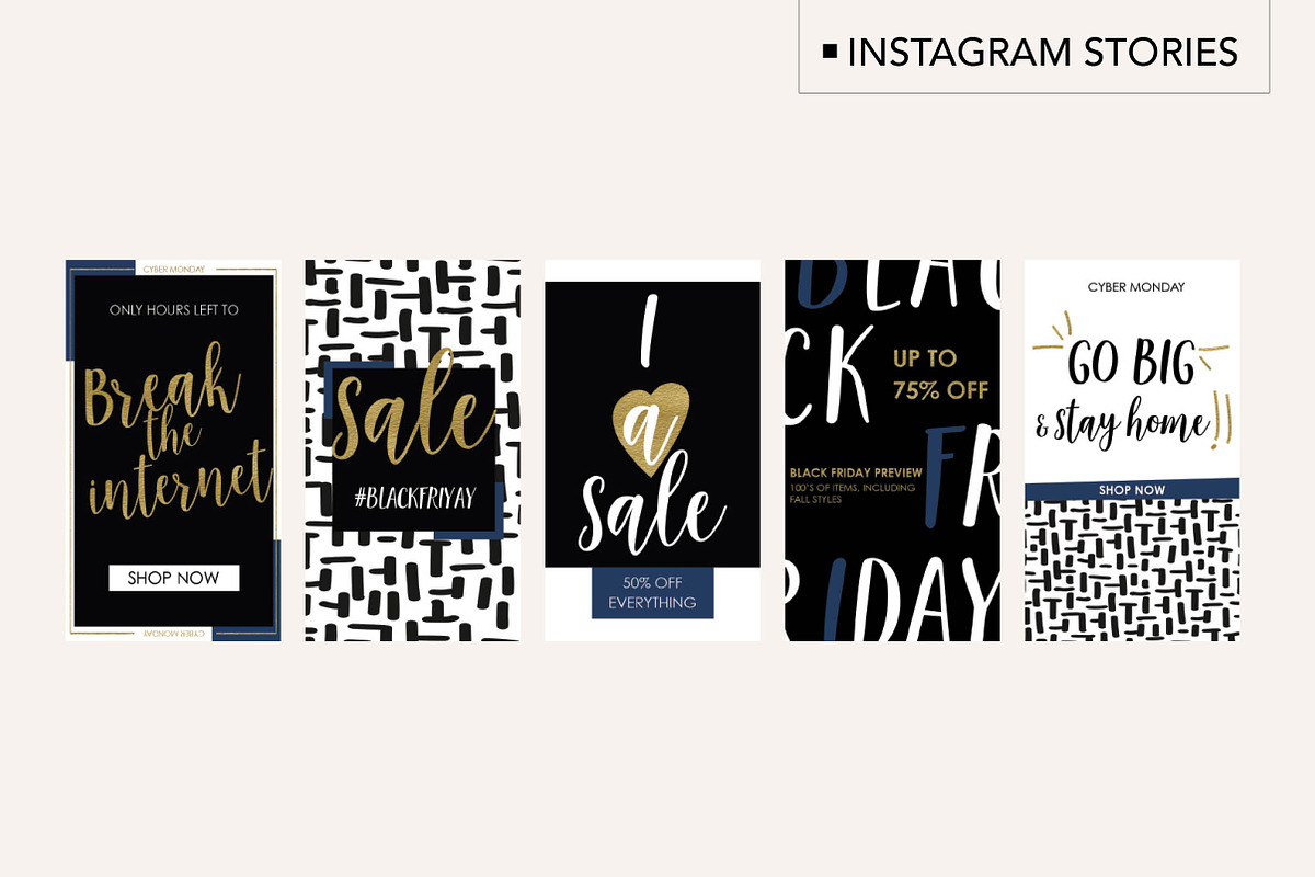 Black Friday + Cyber Monday Bundle, a Social Media Template by jgdigital.co designs (Photo 8 of 11)