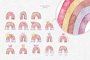 Rainbows and unicorns clipart, a Decorative Illustration by CreativeByLu (Thumbnail 3 of 15)