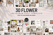 Flower Instagram Canva Social Media, a Social Media Template by Snapybiz (Thumbnail 1 of 10)