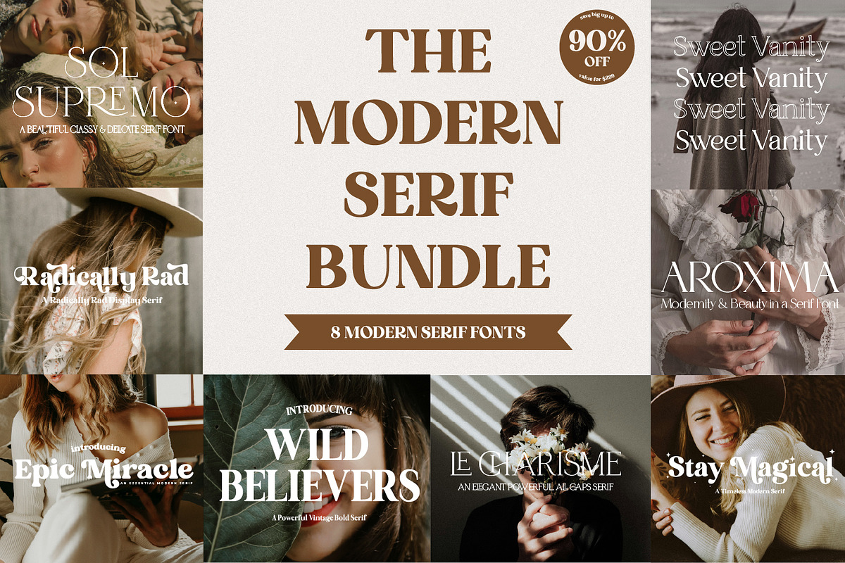 The Modern Serif Font Bundle, a Serif Font by Prestige Artsy Studio (Photo 1 of 10)