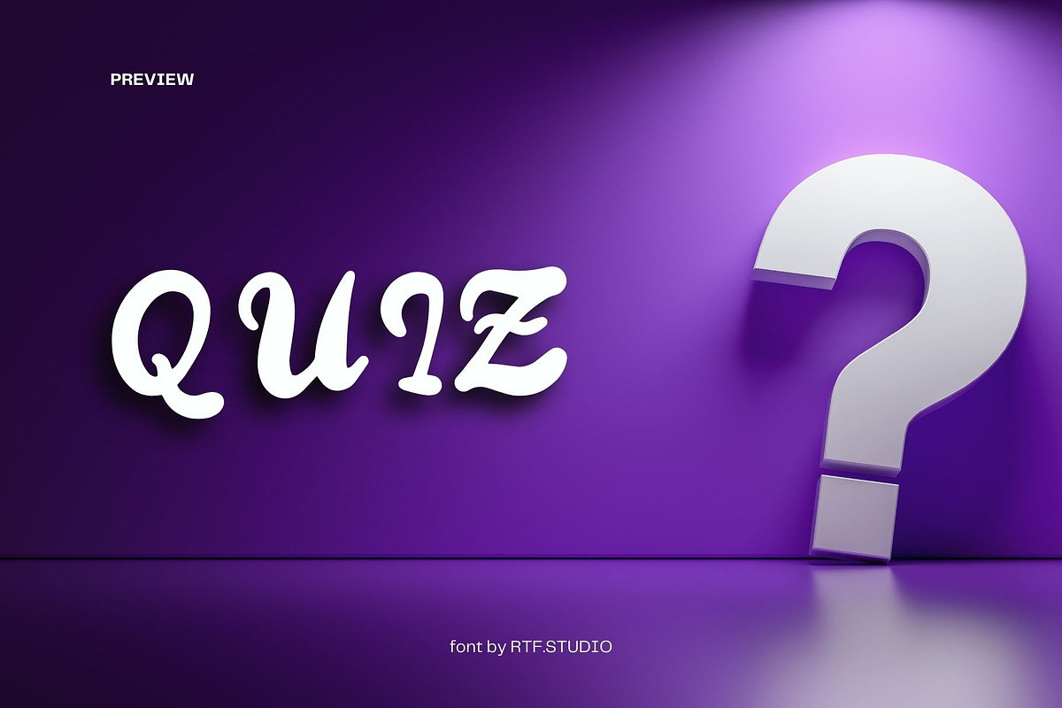 Quirkyquisz Handwriting Font, a Handwritten Font by rtf.studio (Photo 1 of 5)
