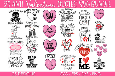 Anti Valentine's Day SVG Bundle