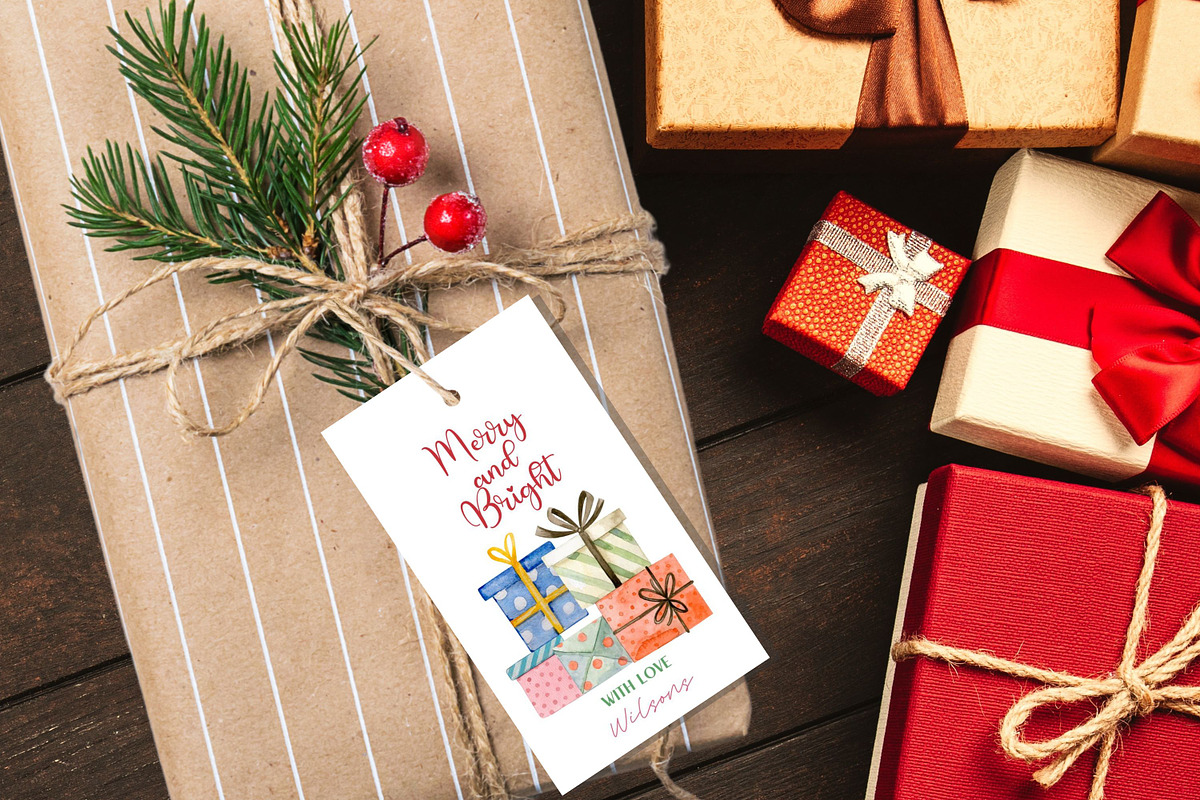 10 Christmas gift tags - Canva, a Print Template by Adalin Shop (Photo 3 of 9)
