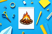 Campfire Clipart PNG Bonfire Art, an Object Illustration by QM_ART (Thumbnail 5 of 7)