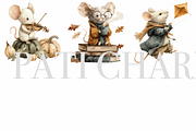 40 Autumn Mouse Clipart, an Animal Illustration by Pati Charm Studio (Thumbnail 3 of 9)