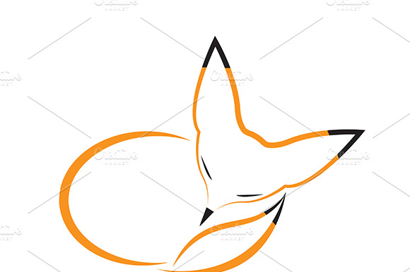 Vector Image Of Fox Sleeping