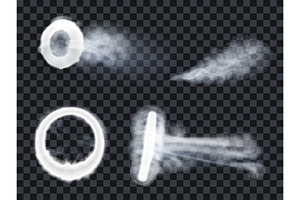 Vape steam ring smoke exhale puff