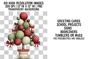 Cute Christmas Topiaries Tree, an Illustration by Craft Nest (Thumbnail 2 of 6)