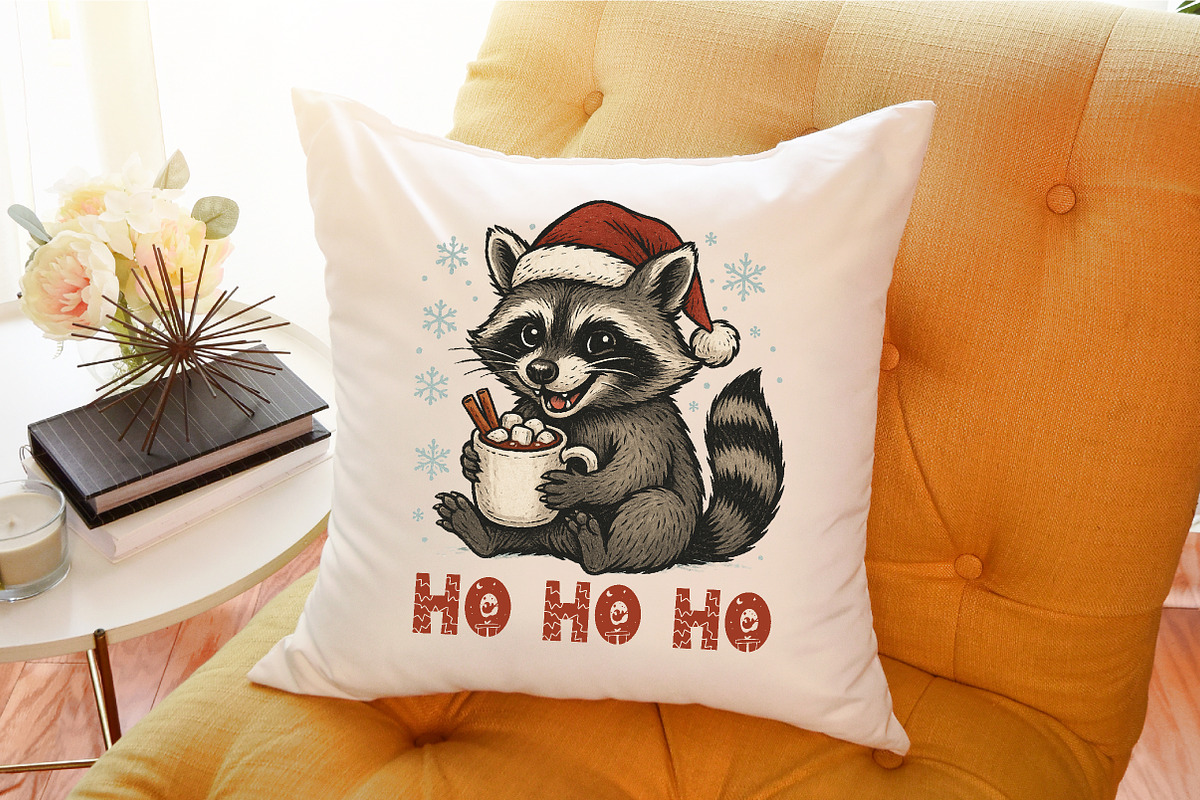 Ho Ho Ho Raccoon Png, Christmas Racc, an Illustration by Sublimation Artist (Photo 9 of 9)