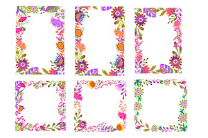 Spring Flowers, Cartoon Flat Flowers