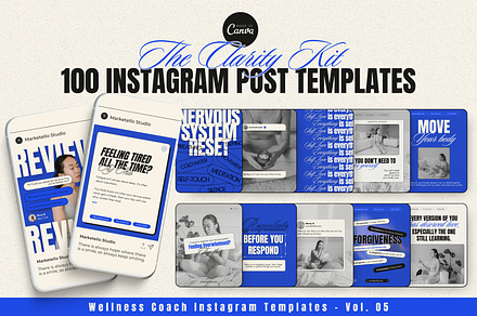 100 Instagram Post Templates I CANVA