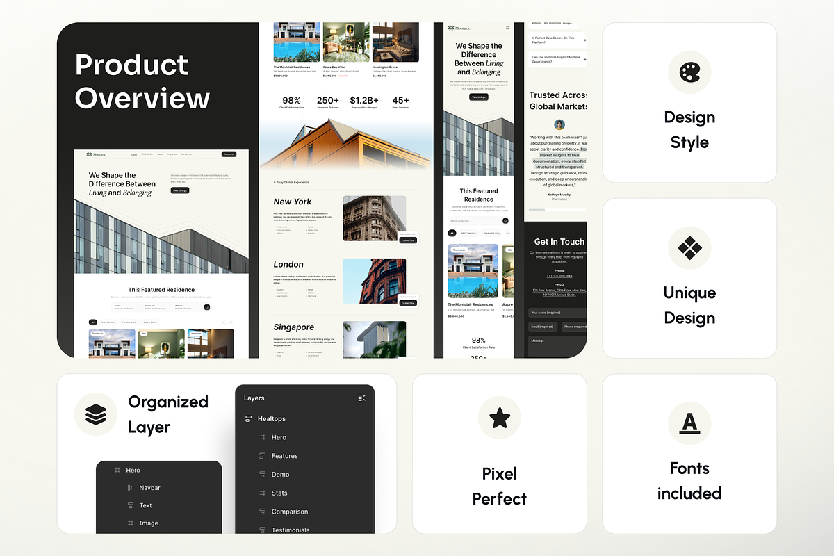 Montara - Property Agent Website Kit, a Landing Page Template by Agensip Design Agency (Photo 3 of 10)