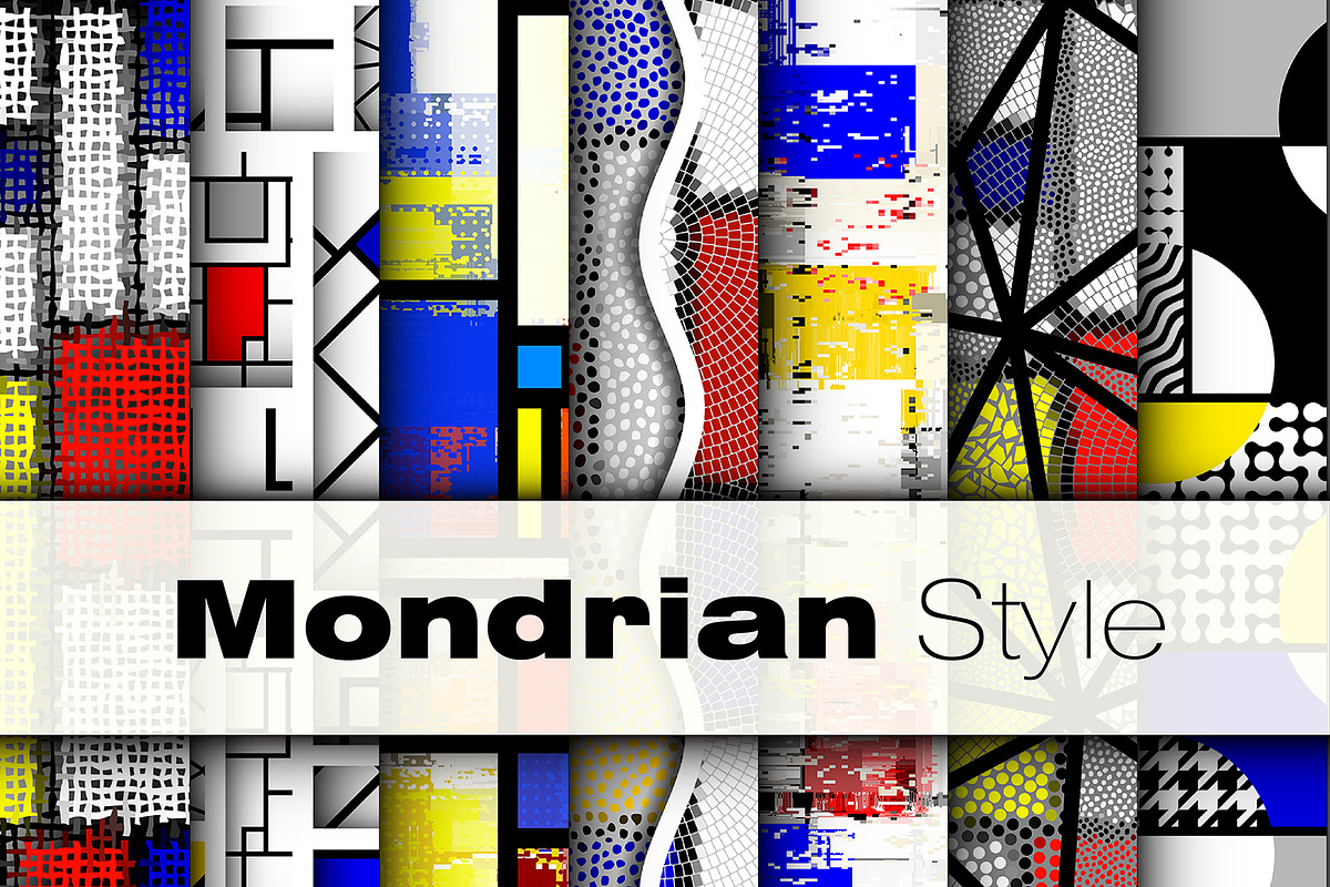 Piet Mondrian style patterns