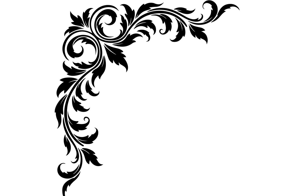 Vintage Baroque Floral Corner Frame, a Decorative Illustration by Creativeshirt (Photo 5 of 20)