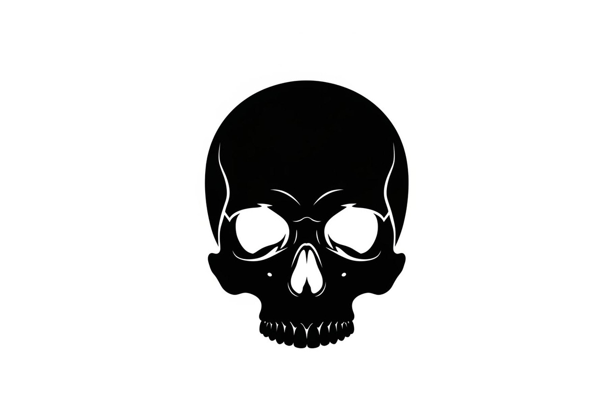 Skull & Crossbones Silhouette Vector, an Illustration by jahid234 (Photo 25 of 51)
