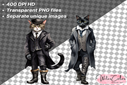 Dressed Animals Collection Clipart, an Animal Illustration by Watercolor Digital (Thumbnail 6 of 7)