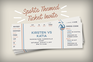 Sports Themed Ticket Invitation, an Invitation Template by PiaMaralit
