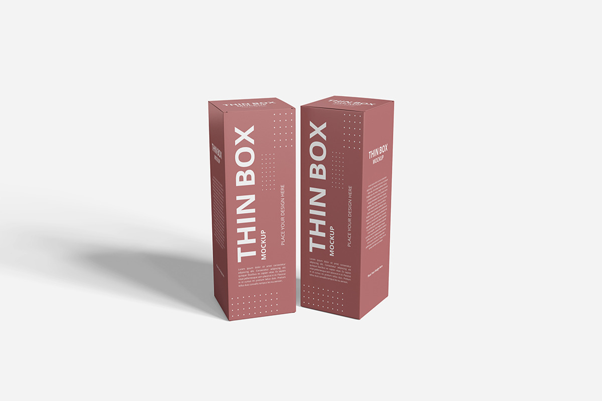 Thin Box Mockup, a Packaging Mockup by Indah (Photo 2 of 6)