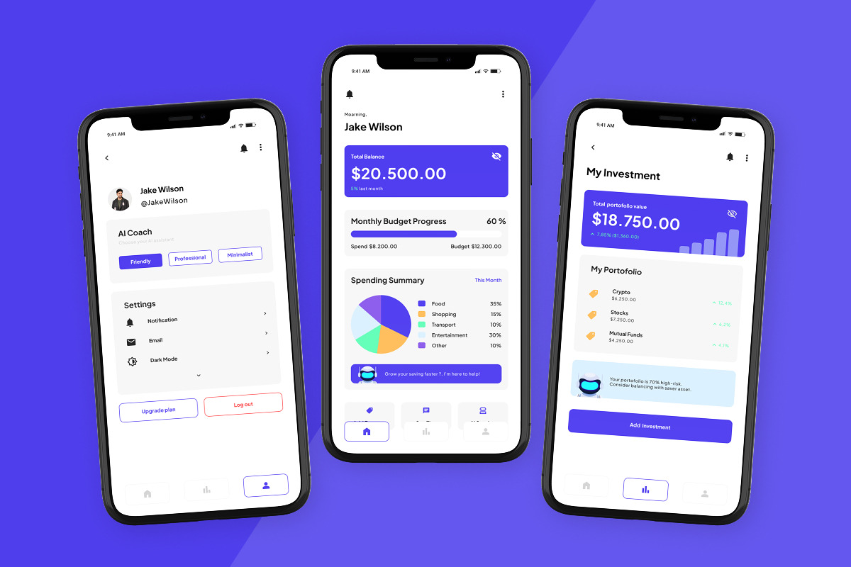 Flenxy Digital Financial Coach App, an App Template by trabaskriya (Photo 4 of 5)