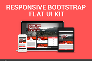 Bootstrap 3.0 Awesome Flat Ui Kit