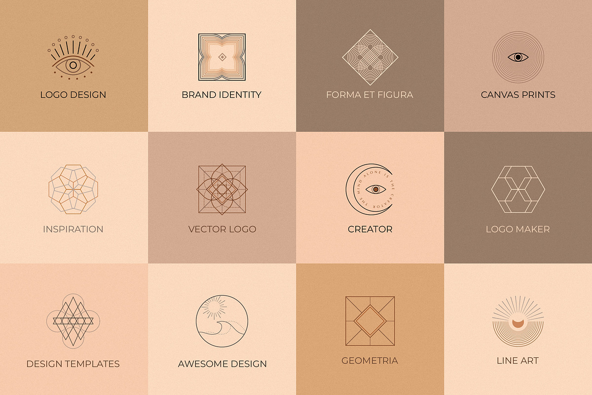 Forms, shapes vector logo elements, an Object Graphic by Olya Creative (Photo 4 of 16)