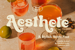 Aesthete - Retro Rounded Typeface