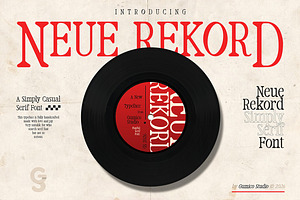 Neue Rekord Typeface - Display Fonts