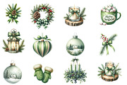 Green Christmas Clipart, an Illustration by Designworld (Thumbnail 2 of 4)