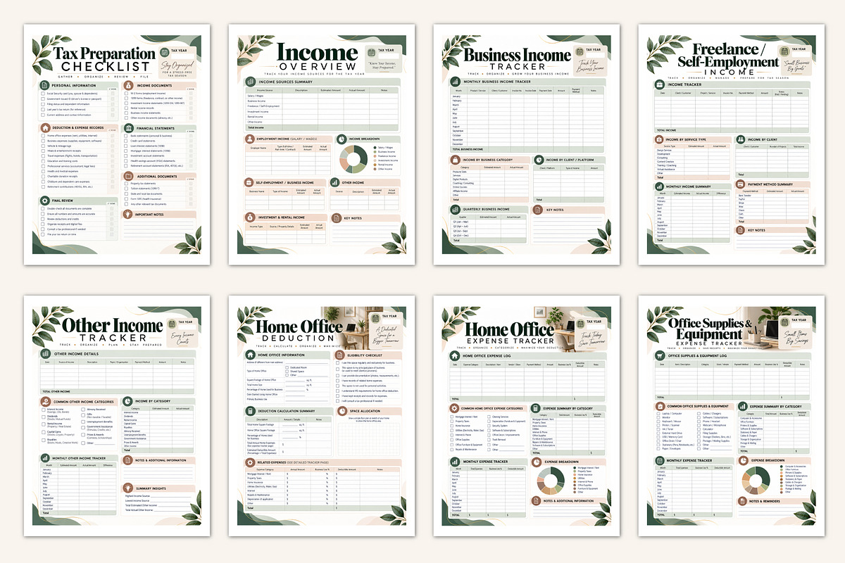 Tax Deduction Tracker, a Stationery Template by Designmela01 (Photo 2 of 5)